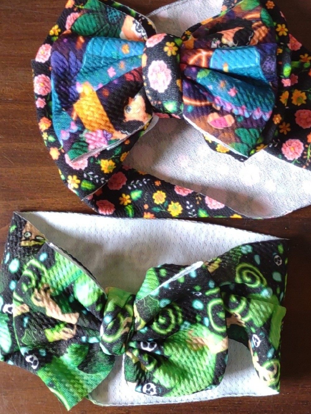 Disney Encanto Kids Floral & Pattern Bow Headbands - Black Multicolor